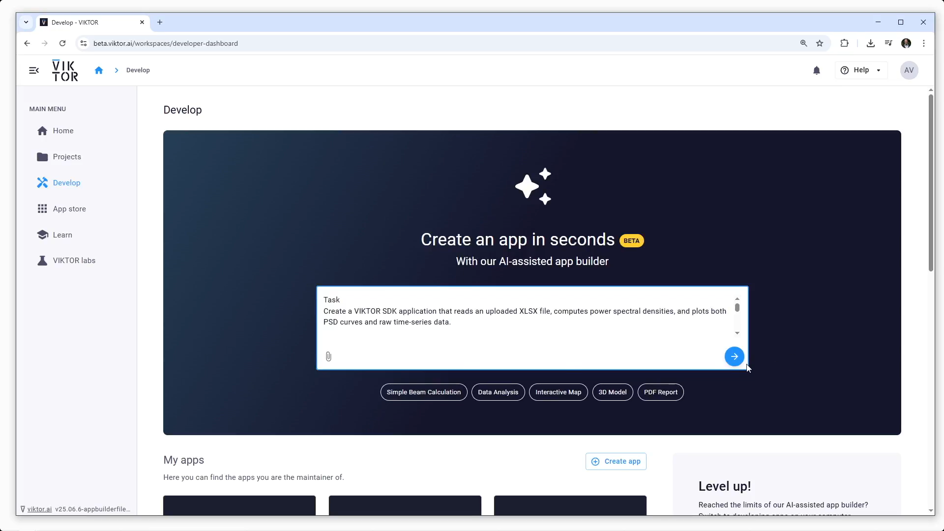 Vibration analysis visualizer app
