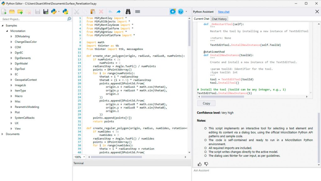 Microstation Python Assistant – AI Spotlight Directory